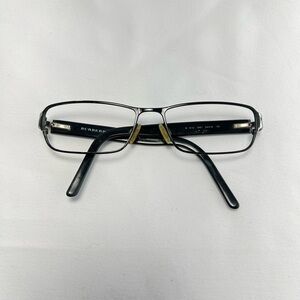 Burberry Black Metal Skinny Rectangle Eyeglasses - Frames Only